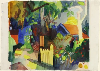 Landschaft mit hellem Baum