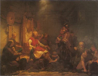 König Ellas Boten vor den Söhnen von Ragnar Lodbrok