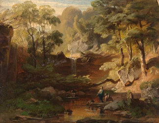 Waldlandschaft mit Bach