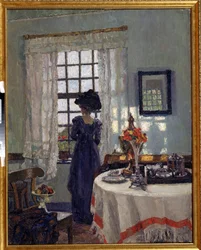 Frau am Fenster