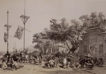 Die Fassade des großen Tempels von Macao, Tafel 9 aus 