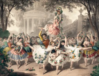Ein Ballett an der Oper, von dem französischen Künstler Pierre-Auguste Belin
