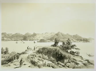 Die Bucht und Insel von Hongkong, Tafel 4 aus 