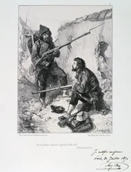 In den Schützengräben, Belagerung von Paris, Deutsch-Französischer Krieg, 1870-1871, 1871