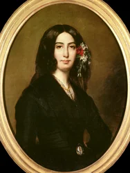 Porträt der Schriftstellerin George Sand (Aurore Dupin, Baronne Dudevant)
