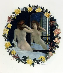Illustration von Auguste François Gorguet (1862 - 1927) für ""Le Lys rouge"" von Anatole France (1844 - 1924). 1894.