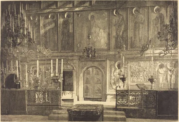 Die Ikonostase der Kathedrale der Himmelfahrt