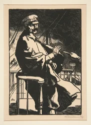 Kaiser Wilhelm auf seiner Jacht, aus „Der Krieg von 1914“, erste Serie, Nr. 18