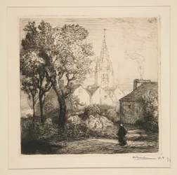 Die Kirche von Jouy-le-Moutier (Seine-et-Oise)