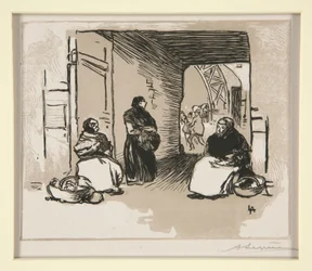 Händler mit Körben, Rue Montorgueil