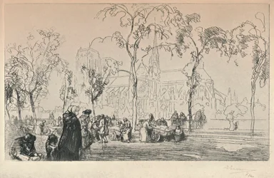 Notre Dame vom Quai Montebello aus gesehen