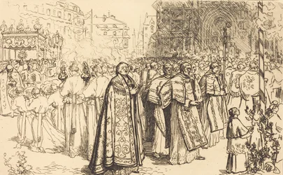 Rückkehr der Prozession zur Kathedrale von Nantes, 190