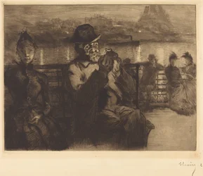 Auf der Seine, bei Nacht
