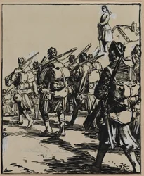 Grenzschlacht: Gruppe britischer Soldaten