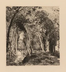 Auguste Lepère: Sous bois, à la Rigonette Vendée