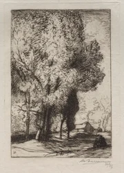 Bourrine dans les Peupliers, 1911