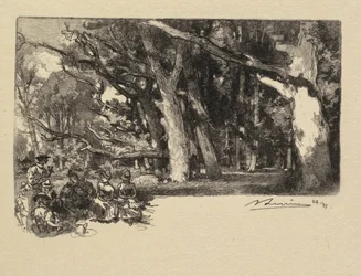 Fontainebleau-Wald: Mittag unter den Bäumen (La Forêt de Fontainebleau: Midi sous bois)