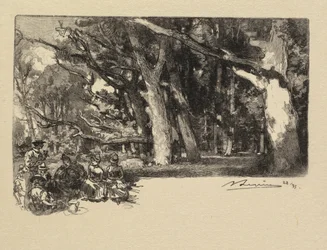 Wald von Fontainebleau: Mittag unter den Bäumen, 1890