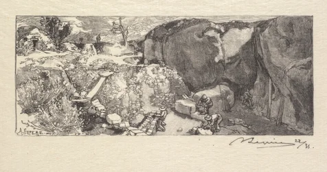 Wald von Fontainebleau: Sandsteinbruch La Forêt de Fontainebleau: La Carrière de Grès, 1890