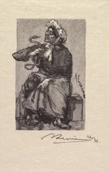 Wald von Fontainebleau: Schlangenverkäuferin, 1890