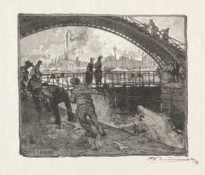 Die Schleuse des Canal St. Martin, 1890