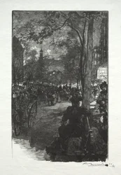Der Boulevard Montmartre, am Abend