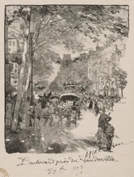 Der Boulevard in der Nähe des Vaudeville