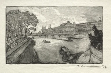 Der Louvre, gesehen von der Pont Neuf