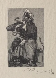 Schlangenverkäuferin