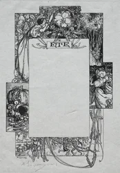 Pariser Almanach, 1897: Dekorativer Rand, Sommer