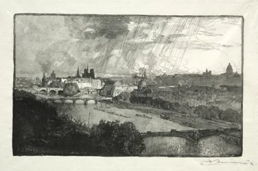 Paris, gesehen vom Pavillon de Flore