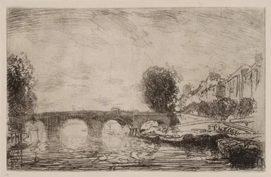 Sonnenuntergang an der Pont Marie, 1890