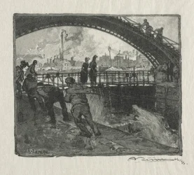Die Schleuse des St. Martin Kanals, 1890