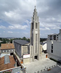 Gesamtansicht der Kirche Notre Dame de Le Raincy (Seine-Saint-Denis) 1923