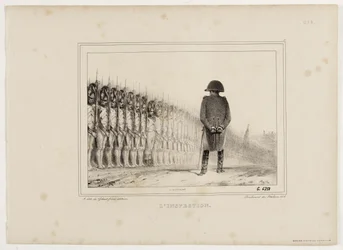 Album Lithographie von 1833 Nr. 5: Die Inspektion.