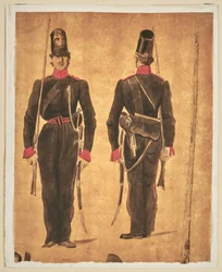 Studie einer Militäruniform: Artillerie
