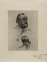 Porträt von Victor Hugo, Dreiviertelansicht