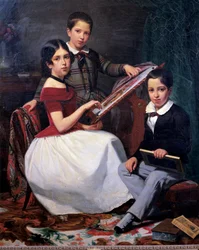 Die Kinder des Ratsmitglieds Joaquin Torquato Alves Ribeiro