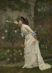 Frau und Rosen, 1879