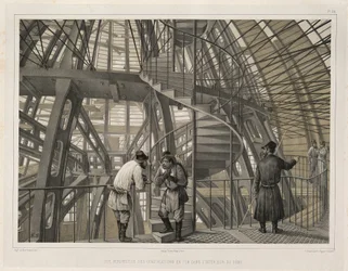 Metallkonstruktion im Inneren der Kathedrale Aus: Der Bau der Isaakskathedrale, 1845