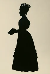 Silhouette von Susan Edmonstone Ferrier, schottische Romanautorin, ca. 1830