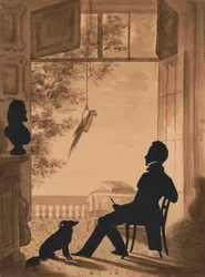 Silhouettenprofil des Künstlers Charles Fenderich, 1841