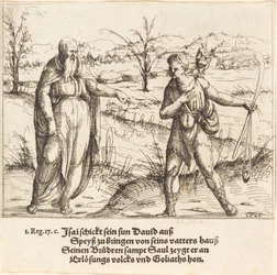 Jesse schickt David zu seinen Brüdern und Saul