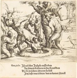 Joseph in den Brunnen geworfen, 1549