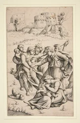 Das Massaker der Unschuldigen (Mittleres Blatt aus einer Serie von 3 Blättern)