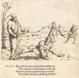 Die Bestrafung von Ananias und Saphira