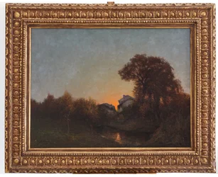 Landschaft bei Sonnenuntergang