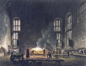 Innenansicht der Küche von Christ Church, Illustration aus der 