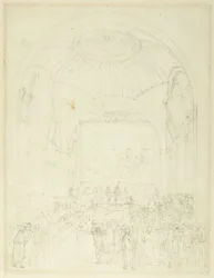 Studie für den Gemeinderatssaal, Guild Hall, aus Microcosm of London