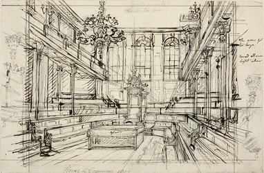 Studie für das Unterhaus, aus Microcosm of London